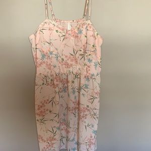 Pink floral sun dress